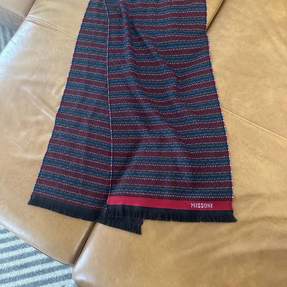 Missoni Textured Knit Fabric in Red and Blue